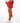 Front Angle of the Coral Daydrift Shorts on a male model in front of a white background