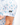 Waggle Logo on the left sleeve of the Downhill Polo on a male model in front of a white background