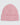 Back of the Dusty Rose Waffle Knit Beanie in front of a light gray background