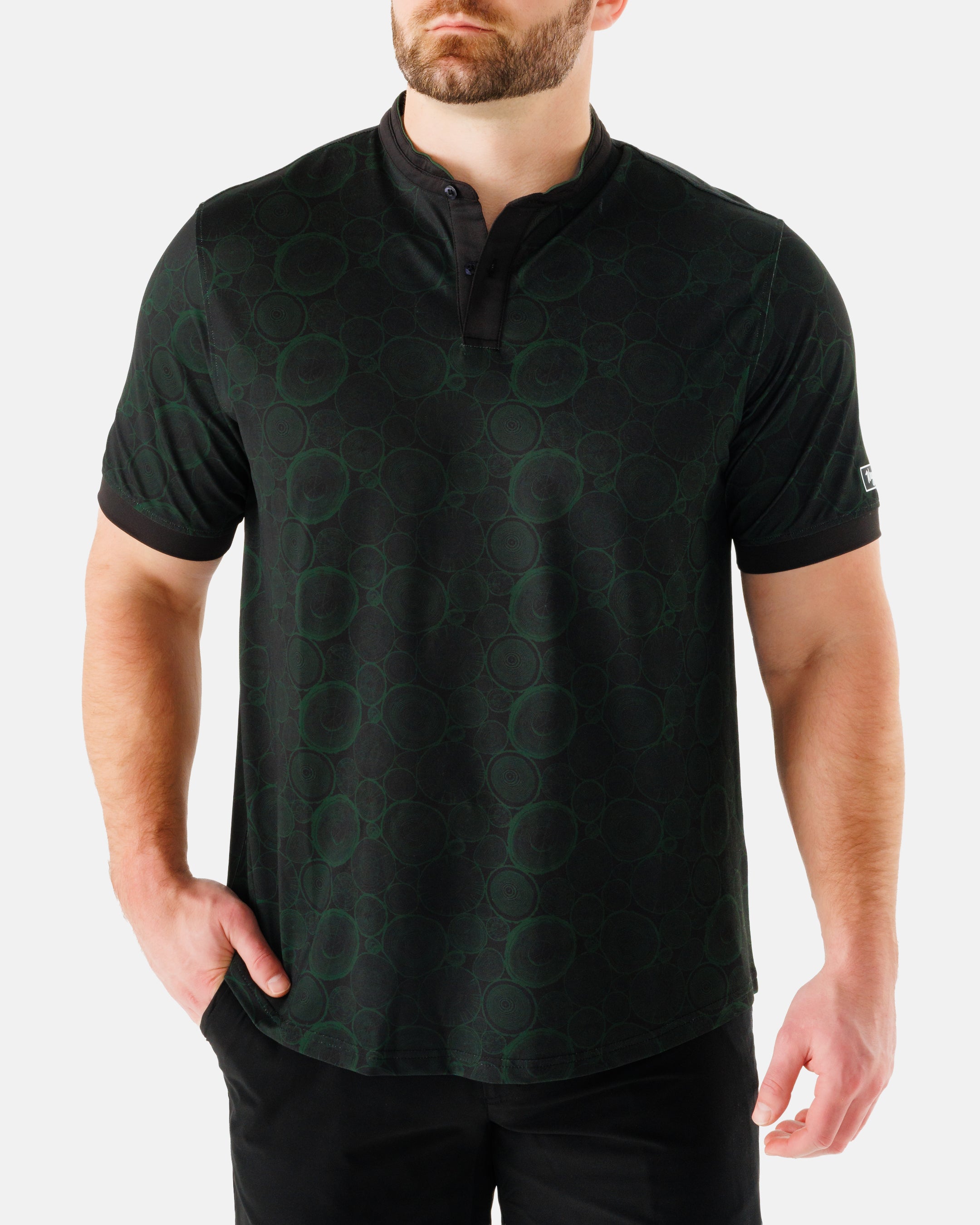 Lumberhack Men's Hybrid Polo | Waggle Golf Polo | Band Collar Polo