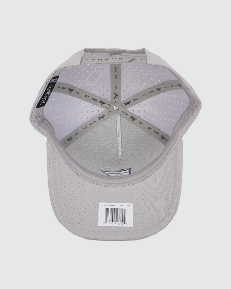 Waggle Golf | Land of 10,000 Rinks Minnesota Hockey Hat | Performance Golf Snapback, White