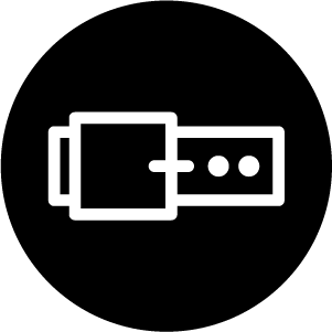 Black Icon Representing Belt Loop