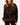 Front of the Bird Dog Wildknit Sweater on a Female Model in front of a light gray background.