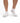 White Pair of Wavelength Socks on a model in front of a white background