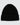 Back of the Black Waffle Knit Beanie in front of a light gray background