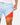 Close up on the compression liner on the Bobby Shoreline Short on a model in front of a light gray background.