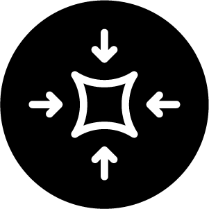 Black Icon Representing Compression