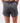 Back of the Dark Gray Women's League Shorts, on a model in front of a white background