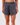 Front of the Dark Gray Women's League Shorts, on a model in front of a white background