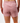 Back of the Dusty Rose Women's League Shorts, on a model in front of a white background