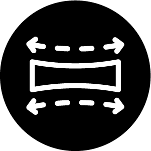 Black Icon Representing Elastic Waistband