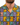 Collar of the Flower Power Camp Shirt on a Male Model in front of a white background