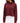 Front of the Garnet Plume Funnel Neck Sweatshirt on a model in front of a white background