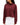 Front of the Garnet Plume Funnel Neck Sweatshirt on a model in front of a white background