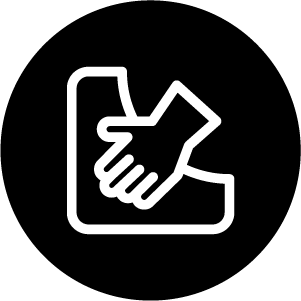 Hand Pocket Black Icon