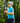 Model wearing the Hawaiian Punchout Boy's Polo outside with trees in the background