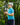 Model wearing the Hawaiian Punchout Boy's Polo outside with trees in the background