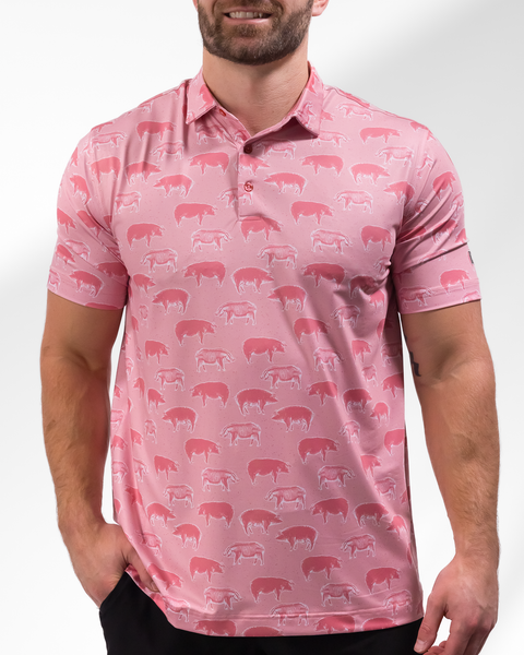 Hog Heaven Men's Polo | Waggle Golf Polo | Pig Golf Polo