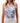 Front of the Women's In Bloom Racerback Polo on a Model in front of a white background