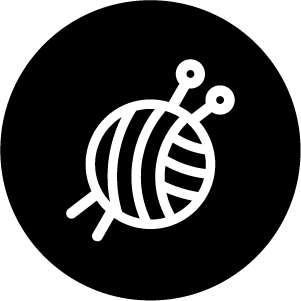 Knitted Designs Black Icon