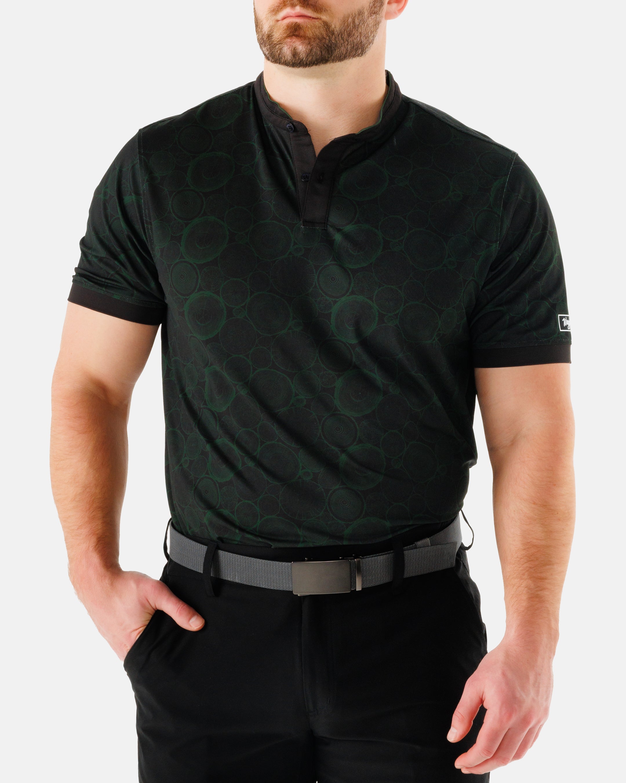 Lumberhack Men's Hybrid Polo | Waggle Golf Polo | Band Collar Polo