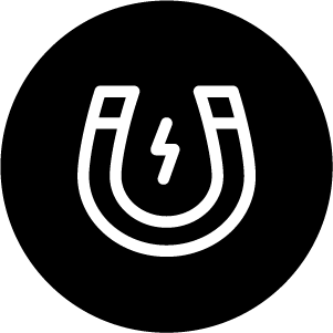 Black Icon Resembling Magnetic