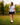 Model wearing the Mama Bear Polo walking a tee box on the golf course with trees in the background.