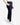 Front 3/4 of the Navy Rhythm Pants on a model in front of a white background