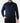 Front of the Navy Sunday Quarter Zip on a model in front of a light gray background.