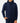 Front of the Navy Core Hoodie on a model in front of a light gray background.