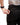Close up on the Zippered pocket on the back left side of the Ace Pants on a model in front of a white background