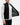 Model pulling open the Onyx Crosscut Vest to show the interior is a balsam color. The model is in front of a light gray background.