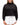 Front of the Onyx Plume Funnel Neck Sweatshirt with the funnel neck rolled up on a model in front of a white background