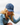 A female model wearing the Powder Flight Hat with clouds in the background