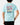 Back of the Scoops & Swings T-Shirt on a model in front of a light gray background.