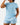Front of the Sky Blue Short Sleeve Hexcore T-Shirt on a model in front of a light gray background.