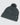 Front 3/4 of the Pom Clubhouse Beanie laying on a light gray background.