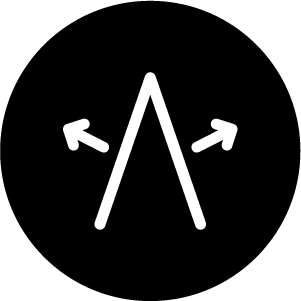 Black Icon Representing Split Seam