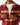 Close up on the Buttoned Closure on the Twisted Tartan Flannel Overshirt on a model in front of a light gray background.