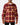 Front of the Twisted Tartan Flannel Overshirt on a model in front of a light gray background.