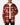Front of the Twisted Tartan Flannel Overshirt unbuttoned on a model in front of a light gray background.