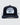 Front of the Waggle Ice Fishing Tours Trucker Hat in front of a light gray background