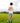 Model wearing the Waggleria Pizza T-Shirt at the range with greenery in the background.