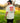 Model wearing the Waggleria Pizza T-Shirt outside with greenery in the background.