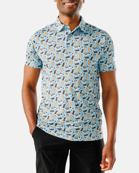 Want S'more Men's Polo | Waggle Golf Polo | Campfire Polo