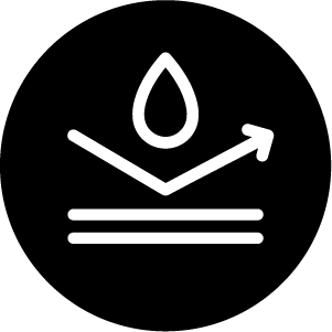 Black Icon Representing Water Resistance