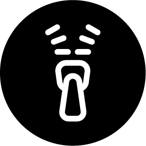 Black Icon Representing Zipper