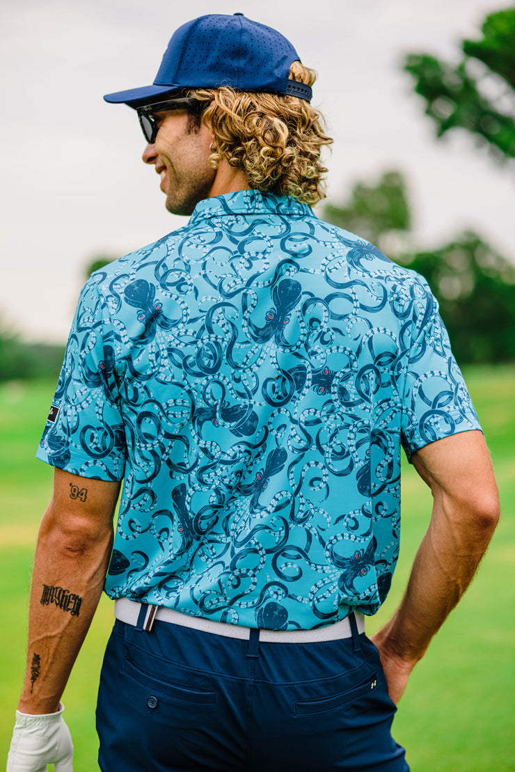 Men's What's Kraken? Golf Polo Shirt | Breathable & Comfortable Fit ...
